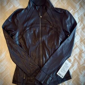 lululemon athletica Shimmering Black Leather Jacket